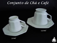 Conjunto de Chá e Café Oitavado