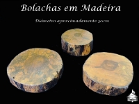 Bolachas/Disco em Madeiras - Aproximadamente 30cm de diâmetro