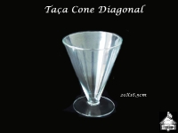 Taça Cone Diagonal 20x16,5cm